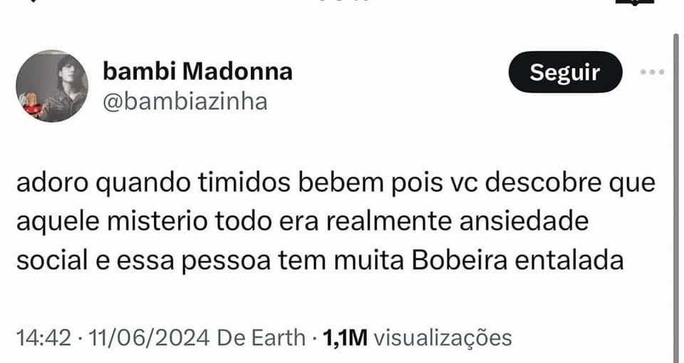 Quando um tímido bebem Quando um tímido bebem