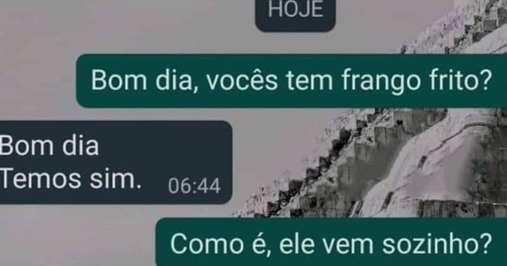 Como o frango frito vem? Como o frango frito vem?