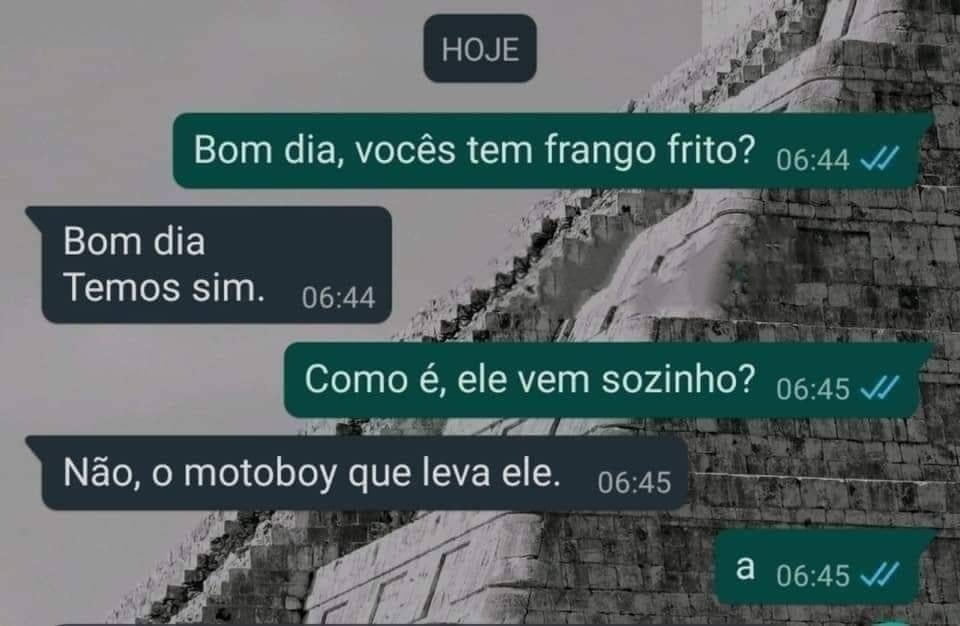 Como o frango frito vem? Como o frango frito vem?