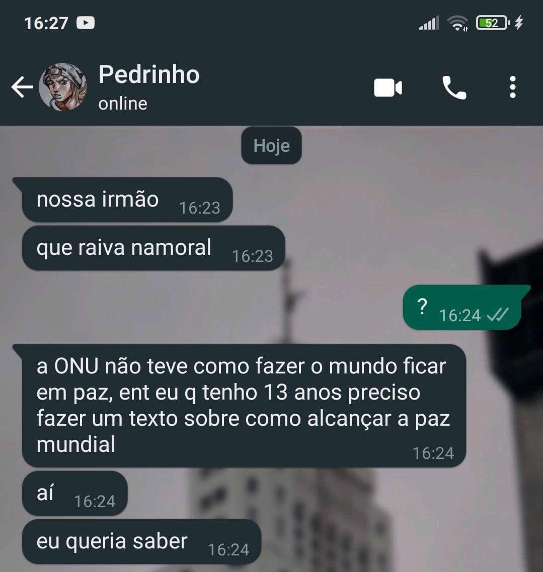 Dilema dos trabalhos escolares Dilema dos trabalhos escolares