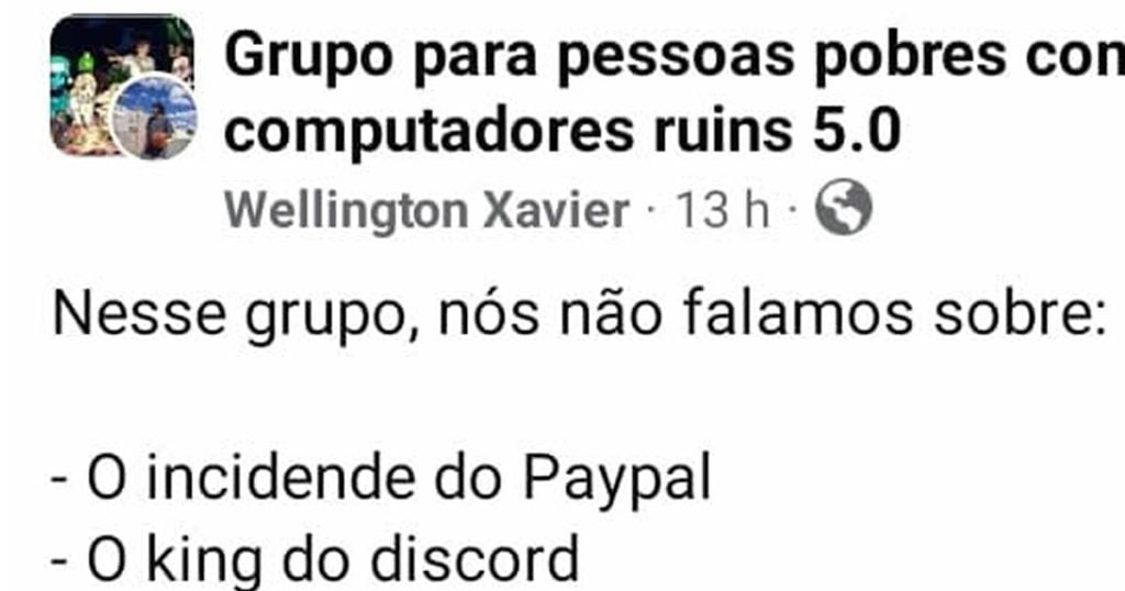 Em um grupo para pessoas pobres Em um grupo para pessoas pobres