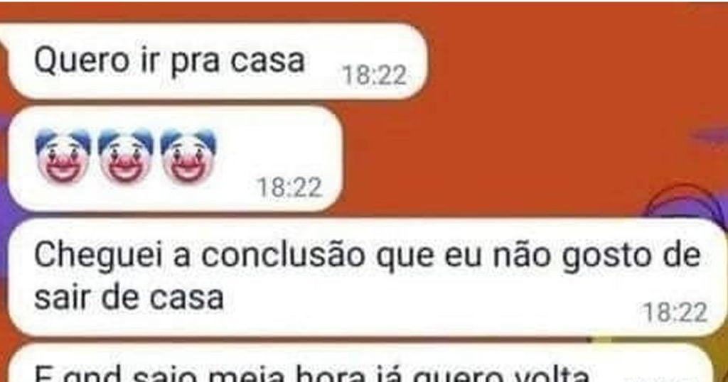 Eu não gosto mas de sair de casa Eu não gosto mas de sair de casa