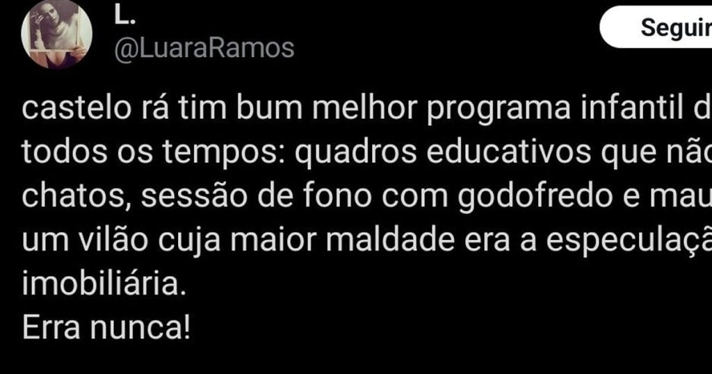 Castelo Rá-Tim-Bum é um patrimônio cultural brasileiro Castelo Rá-Tim-Bum é um patrimônio cultural brasileiro
