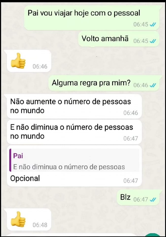 O pai, com toda a sabedoria do mundo O pai, com toda a sabedoria do mundo