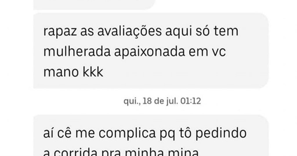 Quando o motorista do app é mais carismático