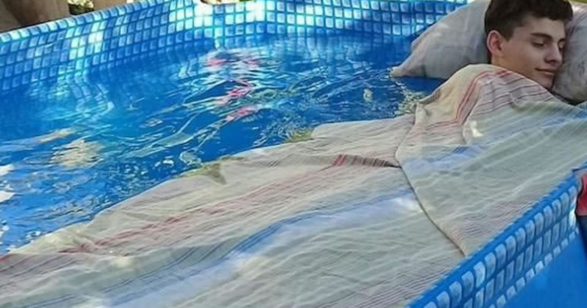 A arte da camuflagem na piscina