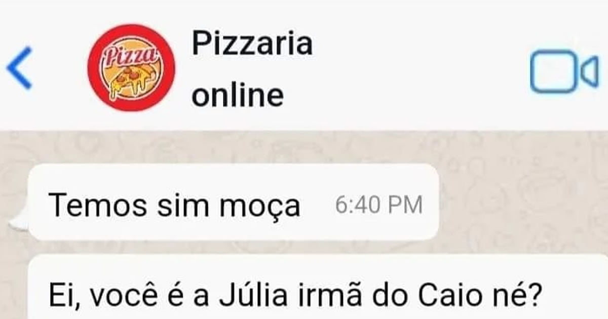 Atendente da pizzaria resolve sair do script