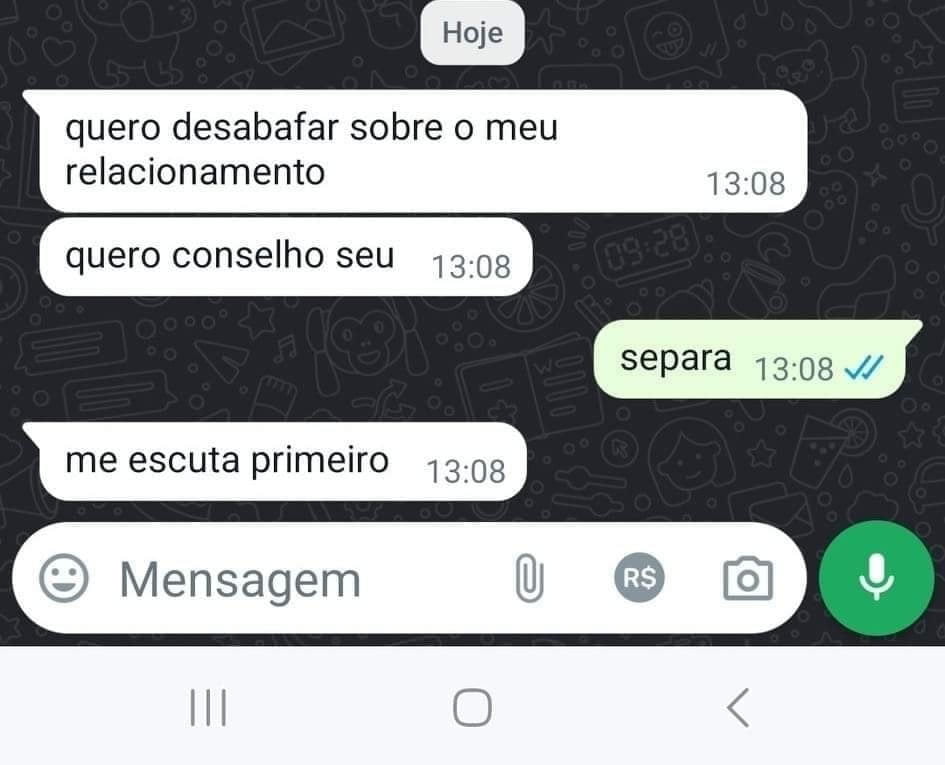 Desabafos e conselhos: O jogo da separação instantânea!