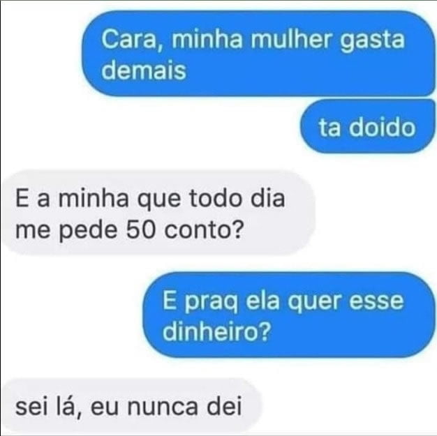 Dilema clássico do casamento e do controle financeiro