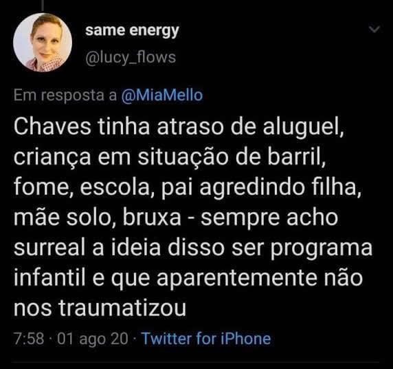 Essa reflexão sobre Chaves Essa reflexão sobre Chaves