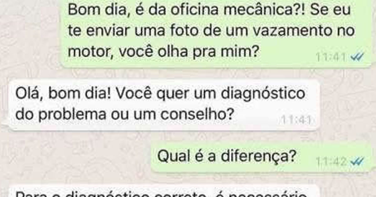 Nada como a velha e boa diferença entre "conselho" e "diagnóstico"