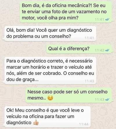 Nada como a velha e boa diferença entre "conselho" e "diagnóstico" Nada como a velha e boa diferença entre “conselho” e “diagnóstico”