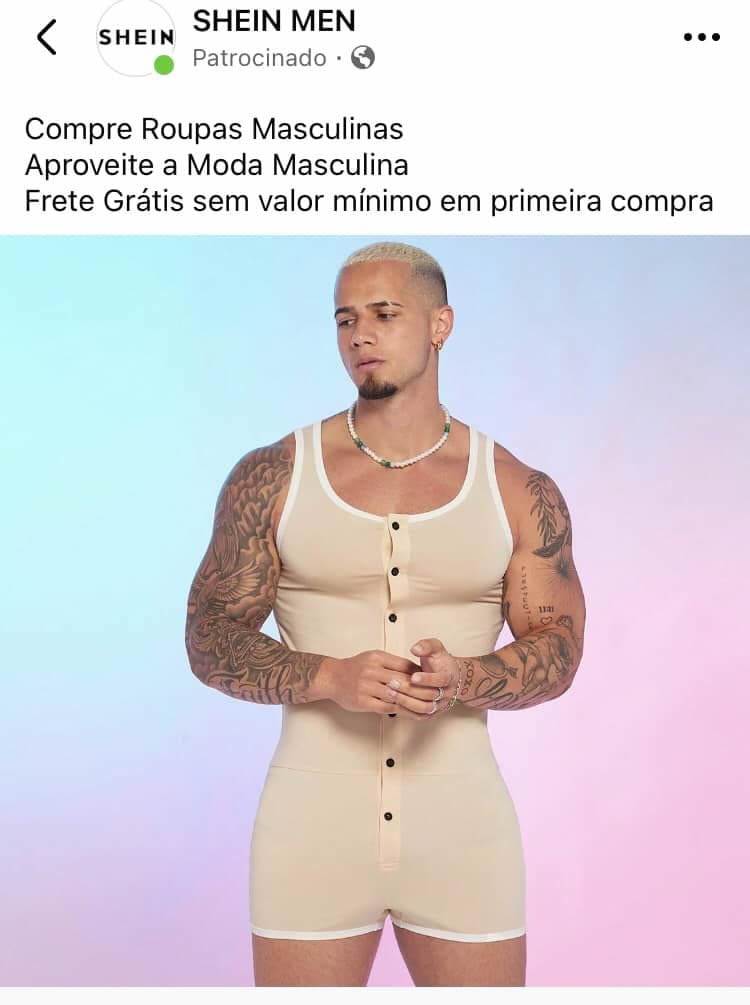 Obra de arte da moda masculina