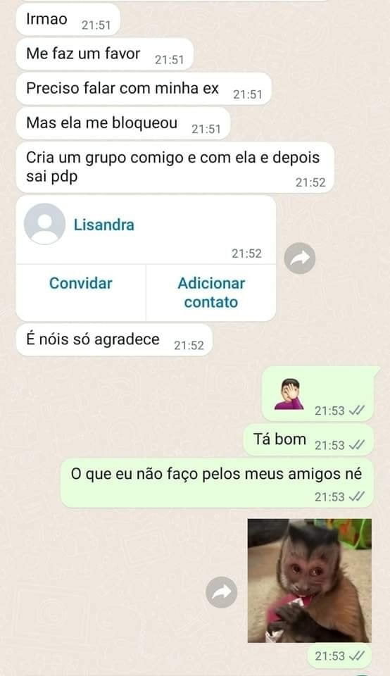 Quando dizem que amizade é estar lá nos momentos difíceis