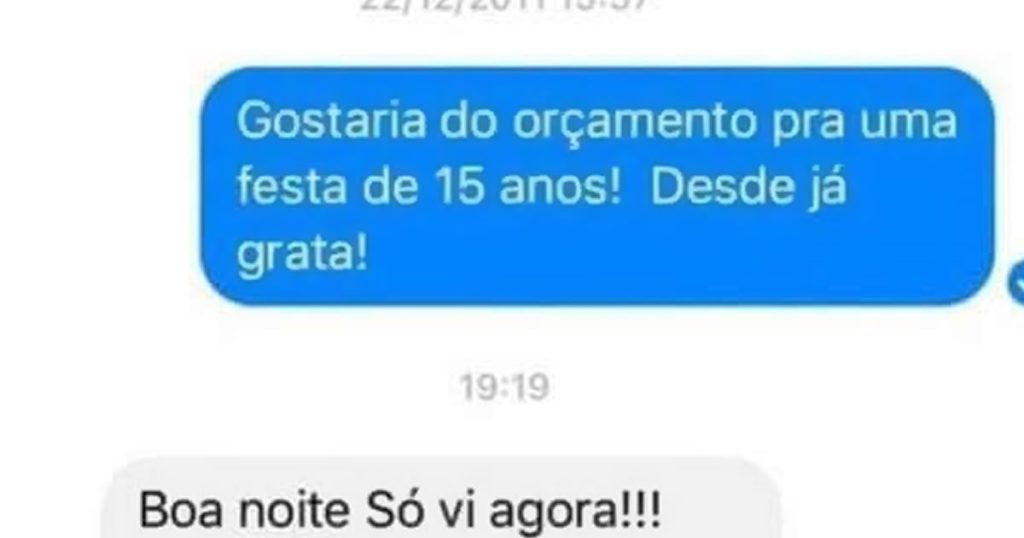 Quando o pedido de orçamento vira uma viagem no tempo!