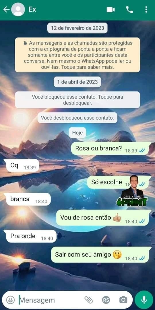 Quando se trata de uma interação com o ex Quando se trata de uma interação com o ex