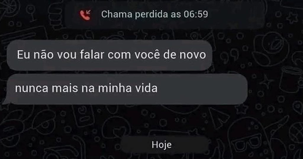 Uma declaração dramática digna de novela Uma declaração dramática digna de novela