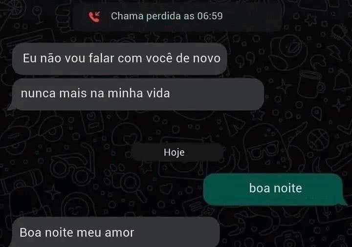 Uma declaração dramática digna de novela