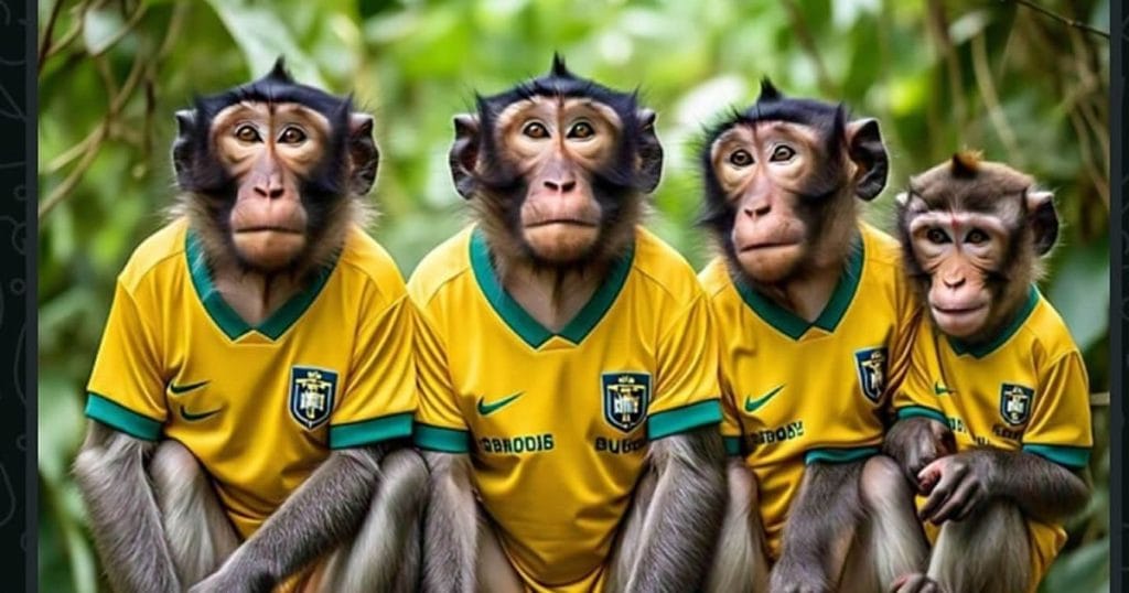 A seleção dos macacos: Torcida animal para a copa!