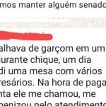 A vida de garçom não é fácil