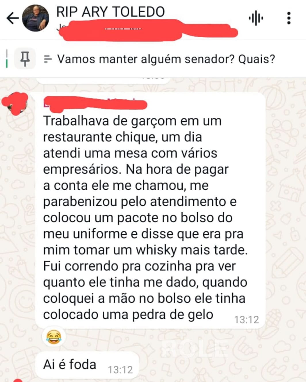 A vida de garçom não é fácil