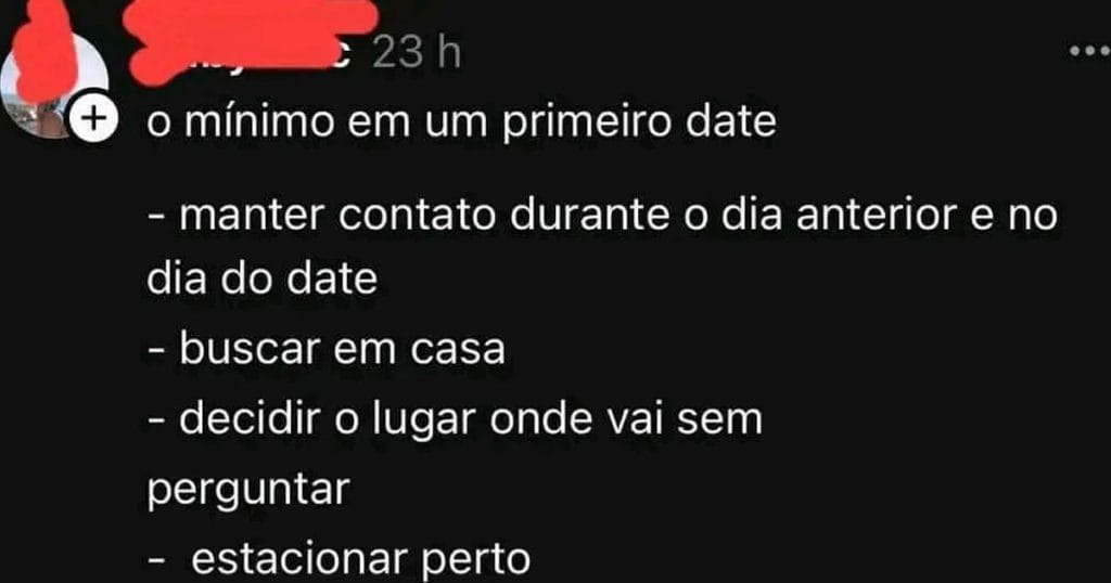 Ah, o primeiro encontro