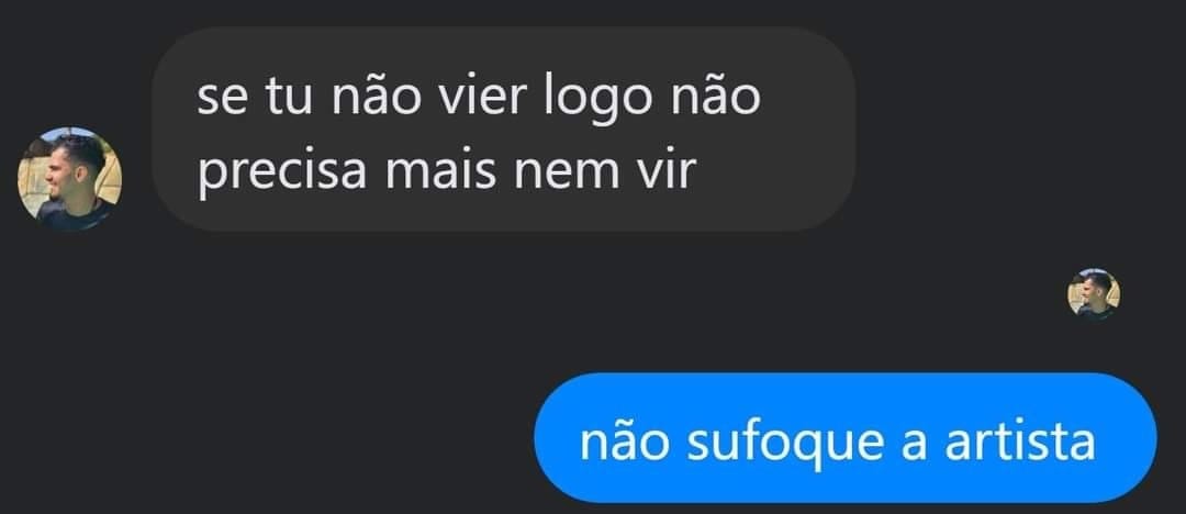 Não sufoque a artista