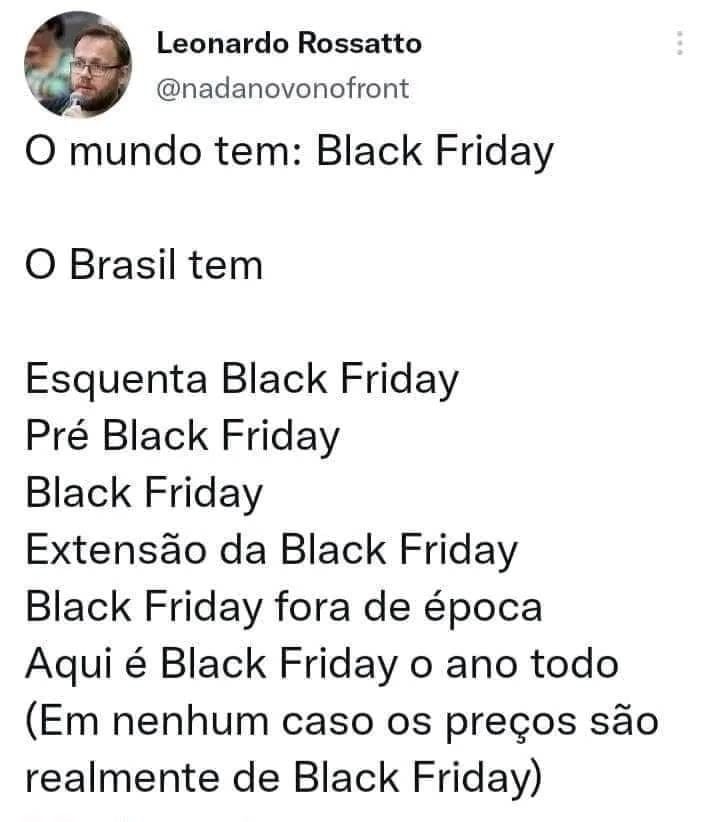 Black Friday no Brasil: A comédia das promoções! Black Friday no Brasil: A comédia das promoções!