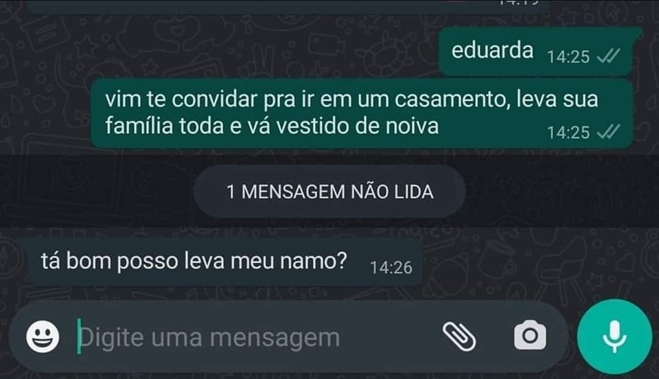 Convites inusitados e respostas sinceras: Quando a seriedade vence o absurdo no WhatsApp Convites inusitados e respostas sinceras: Quando a seriedade vence o absurdo no WhatsApp