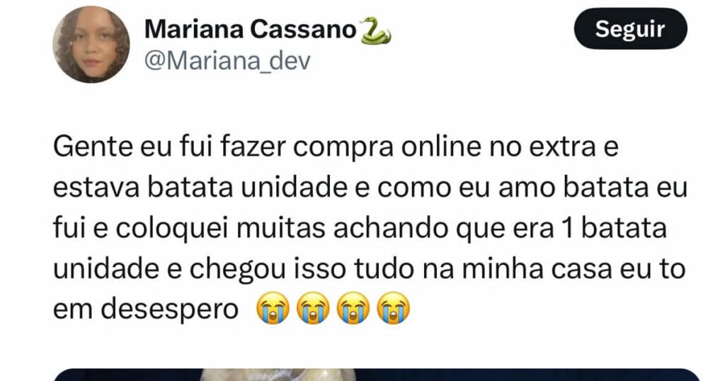 Da compra online ao mercado negro de batatas: Quando unidade te pega na surpresa!
