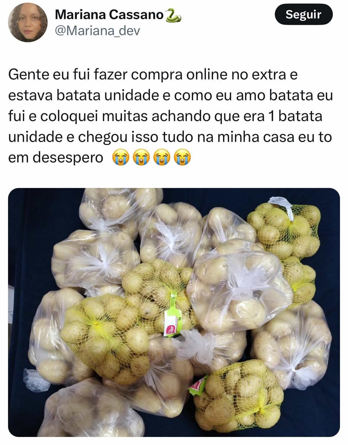 Da compra online ao mercado negro de batatas: Quando unidade te pega na surpresa! Da compra online ao mercado negro de batatas: Quando unidade te pega na surpresa!