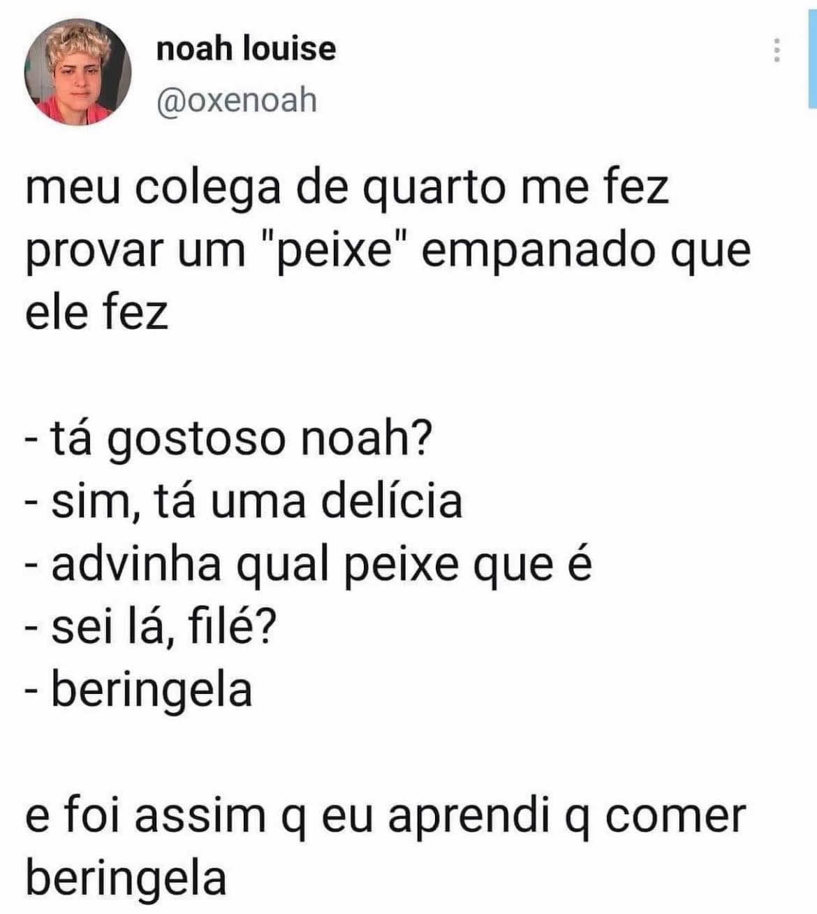Quando a beringela te dá uma aula de humildade disfarçada de peixe!