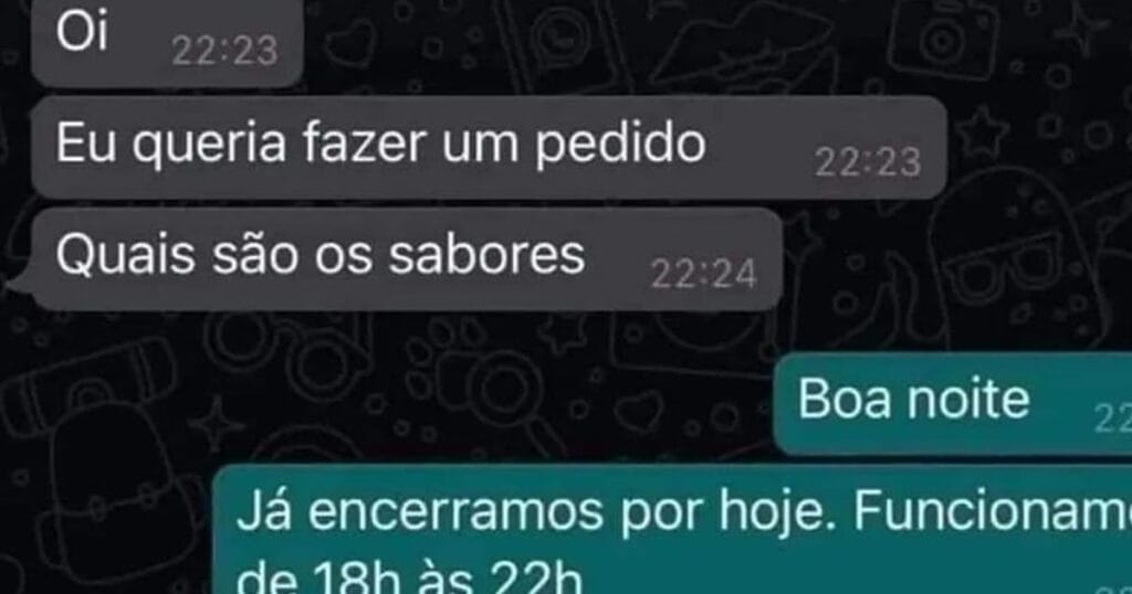 Quando pedir uma pizza vira um desfile de lógica surreal Quando pedir uma pizza vira um desfile de lógica surreal