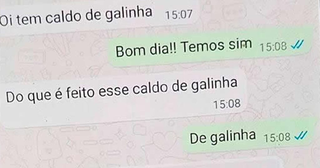 Caldo de galinha: Pergunta que ferveu! Caldo de galinha: Pergunta que ferveu!