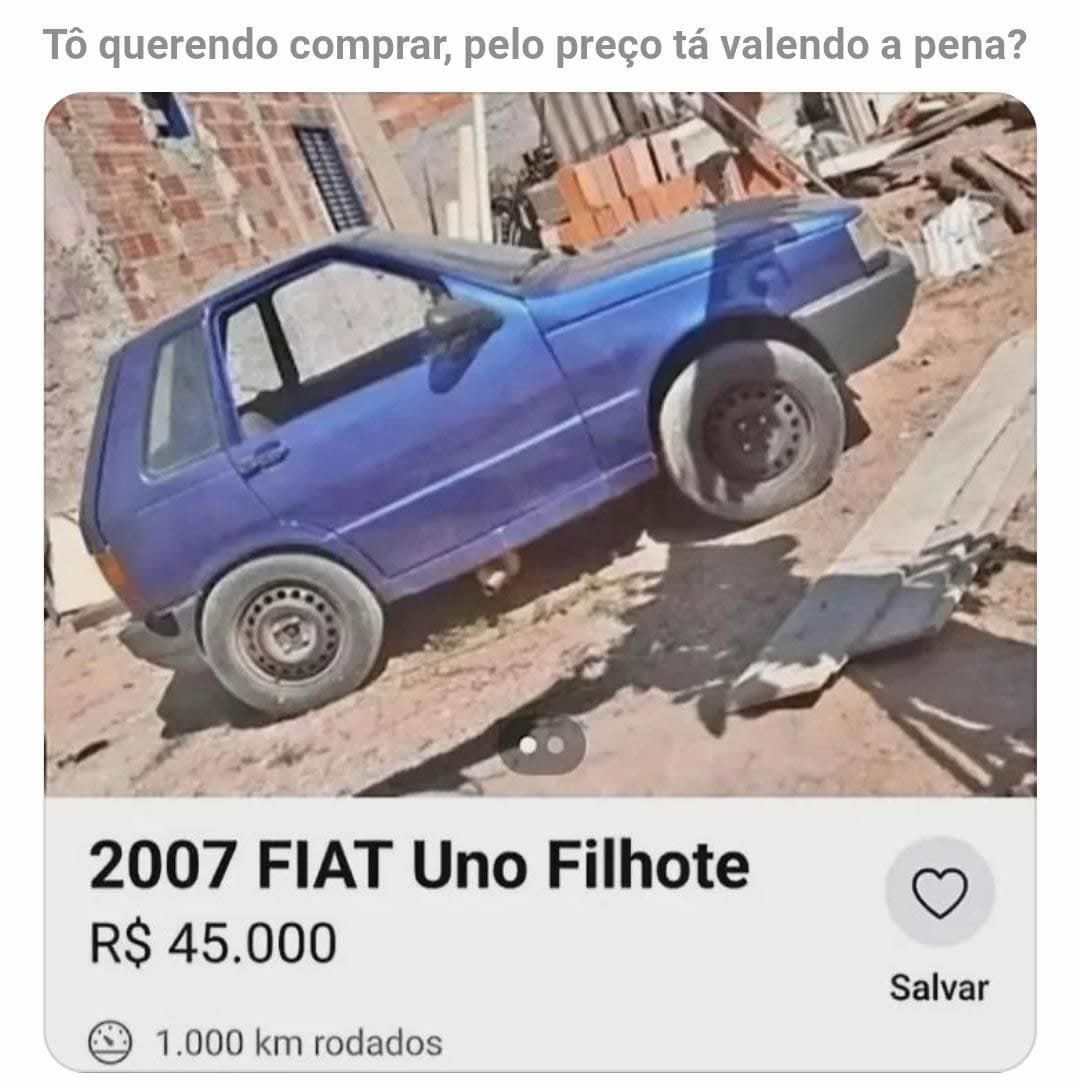 Fiat Uno filhote: 1.000 km rodados ou 1.000 saltos? Fiat Uno filhote: 1.000 km rodados ou 1.000 saltos?