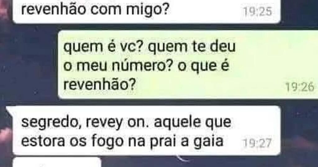 Revenhão, segredo e Coach: A cantada mais brasileira que você vai ler hoje Revenhão, segredo e Coach: A cantada mais brasileira que você vai ler hoje