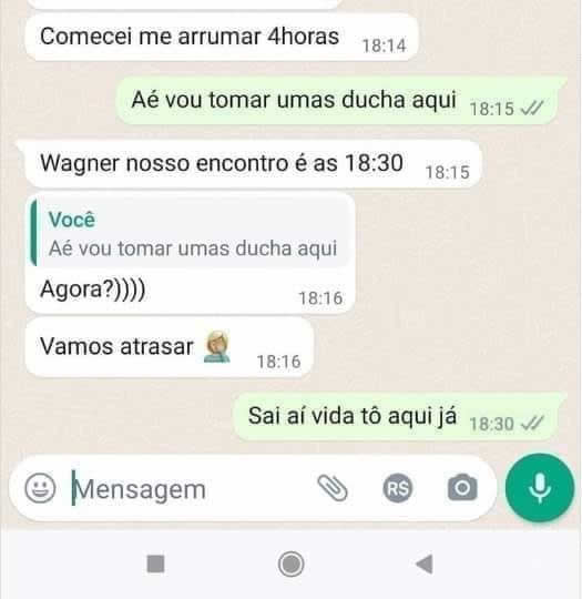 Ele começou a se arrumar 4h antes, mas o atraso venceu!