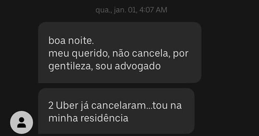 No Uber, quem julga é o motorista!
