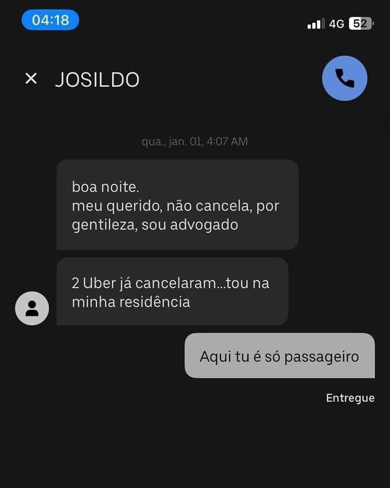 No Uber, quem julga é o motorista!