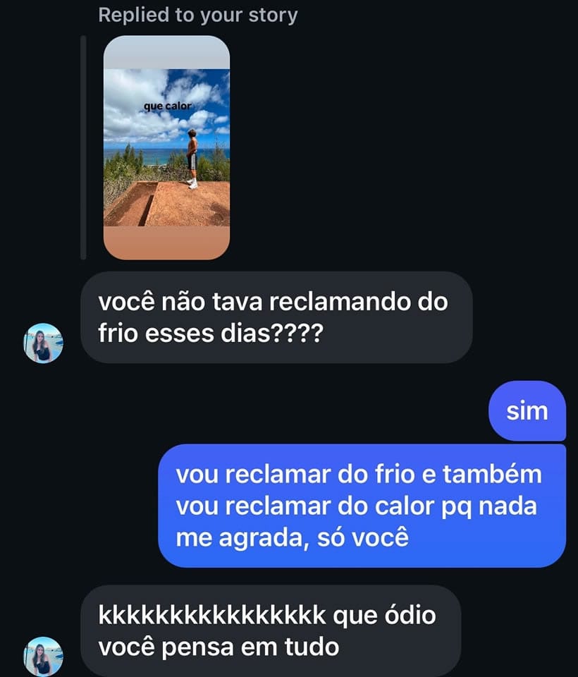 Reclamar do tempo é bom, mas flertar é melhor ainda!