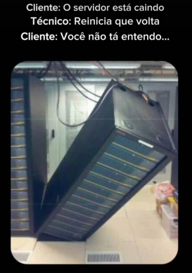 Quando o servidor decide fazer um stand-up: A comédia da TI! Quando o servidor decide fazer um stand-up: A comédia da TI!