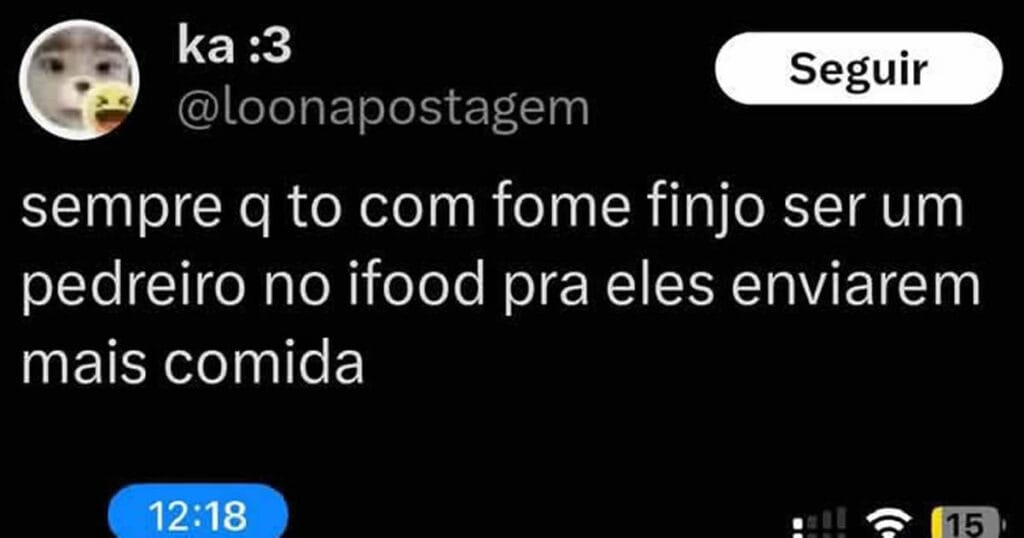 Fome de pedreiro: A arte de pedir comida em grande estilo!