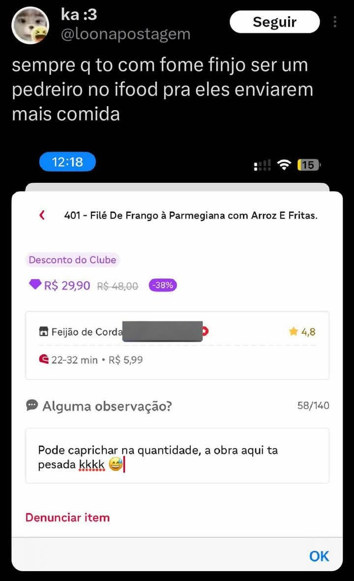 Fome de pedreiro: A arte de pedir comida em grande estilo! Fome de pedreiro: A arte de pedir comida em grande estilo!