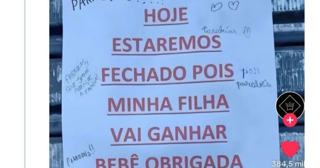 Quando a chegada do bebê vira um cartaz de parabéns e piadas! Quando a chegada do bebê vira um cartaz de parabéns e piadas!