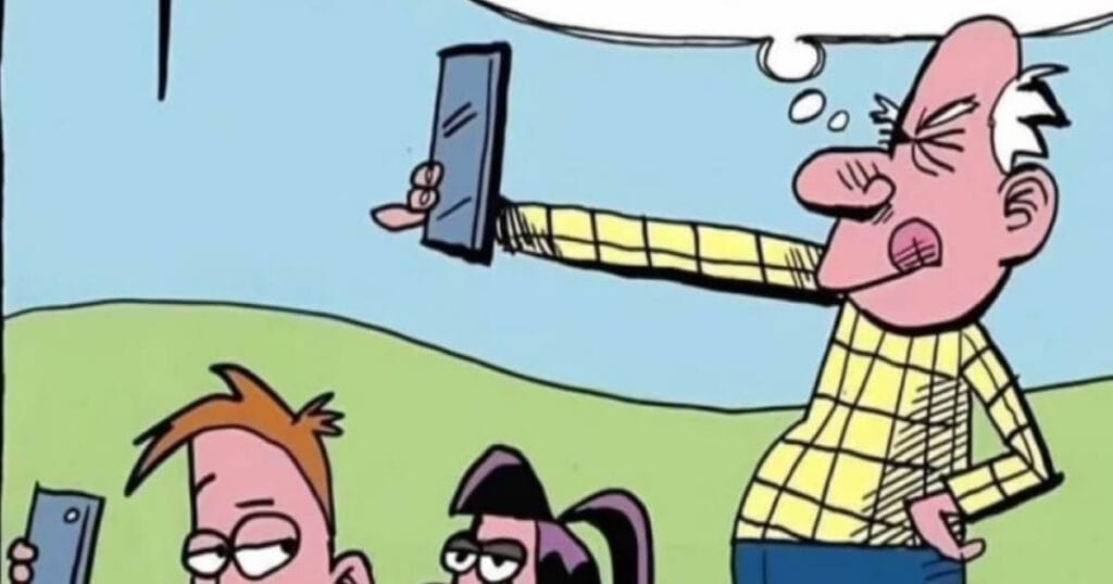 Quando a selfie se torna um desafio óptico!