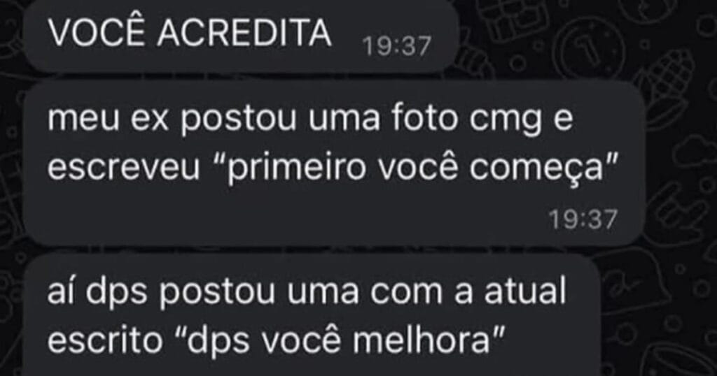 Quando o ex faz comparação e a gente racha de rir!