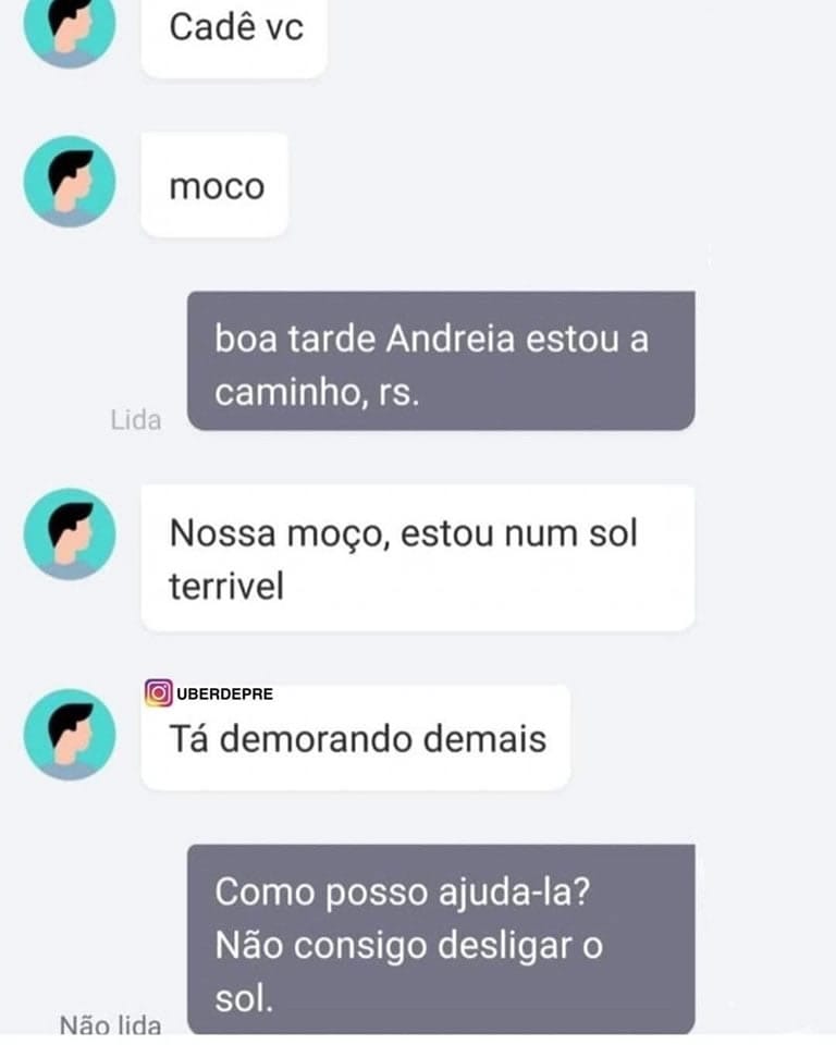 Quando o motorista não só dirige, mas também entrega uma dose de realidade!
