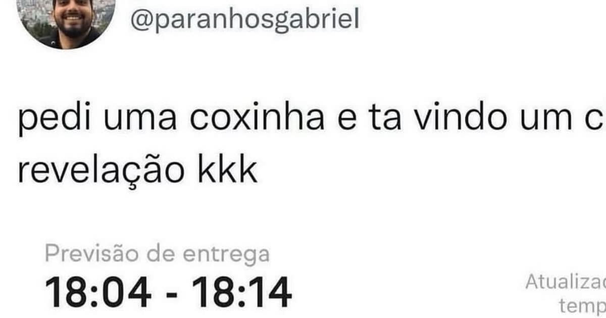 Quando o pedido de coxinha vira um chá revelação!