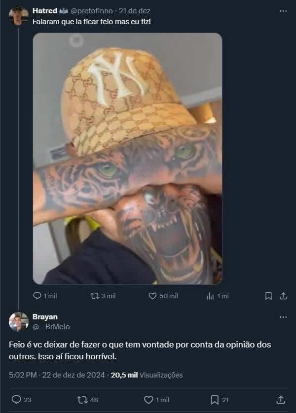 Tatuagem nível hard: Quando o tigre é bravo, mas a zoeira é maior ainda!
