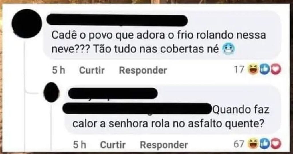 Guerra do clima: Frio vs calor e a treta mais gelada (e engraçada) da internet! Guerra do clima: Frio vs calor e a treta mais gelada (e engraçada) da internet!